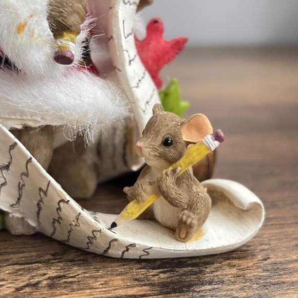 CHARMING TAILS Fitz & Floyd  MAKING A LIST & CHECKING IT TWICE  Figurine 87/180 - Picture 4 of 12